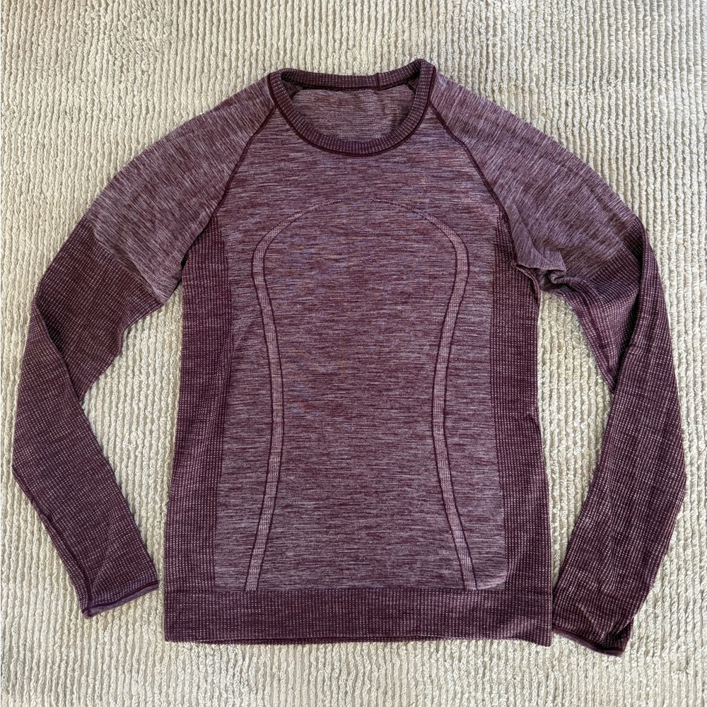 Lululemon Thermal Maroon Long Sleeve Top